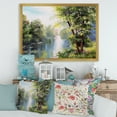 thumbnail image 3 of Designart 'Lake In The Forest Summer Day - Landscape' Lake House Framed Art Print, 3 of 4