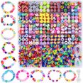 thumbnail image 1 of Halloween & Colorful Polymer Clay Bead Kit: 1480PCS DIY Jewelry Making Set with Flat Clay Beads, Transparent Letter Beads & 5m Elastic String - 24-Grid Storage Box for Kids' Bracelets, Necklaces,, 1 of 6