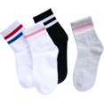 thumbnail image 2 of CoCoMangos Retro Striped Athletic Socks for Women Casual Cotton Ankle Socks Women 4 Pairs, 2 of 7