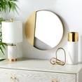 thumbnail image 2 of SAFAVIEH Bryley 16 in. Geometric Round Mirror, Brushed Brass, 2 of 5