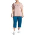 thumbnail image 2 of Terra & Sky Women's Plus Size Knit Capri, 2 of 5