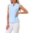 thumbnail image 1 of INSPIRAR CHIC Blusa de Trabajo Básica Sin Mangas con Cuello en V para Mujeres L Azul Cielo, 1 of 6