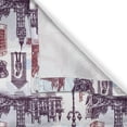 thumbnail image 4 of Ambesonne London Valance Pack of 2, City Landmarks Sketch, 54"X12", Pale Blue Eggplant, 4 of 5