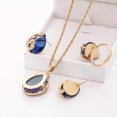 thumbnail image 3 of FashionWater Drop Peacock Women's 3-Piece Jewelry Set, 3 of 6