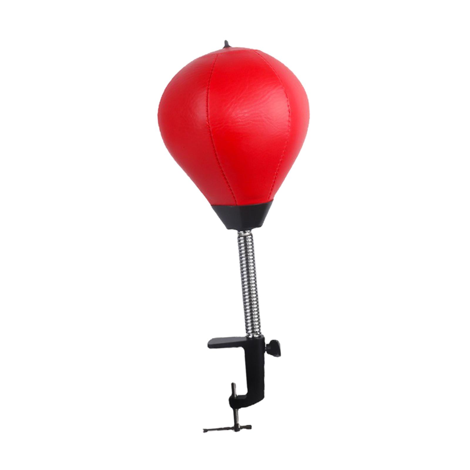 funtasica Desktop Punching Bag Workout with Desk Clamp for Home Office with Inflator Heavy Duty Anger Management Toys Focus Bag Fitness red