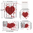 thumbnail image 4 of Yooshoverk 4 Pcs Valentine's Day Shower Curtain Set with Non Slip Rugs Toilet Lid Cover Bath Mat U Shaped Mat Bathroom Curtain Waterproof Shower Curtain Decor, 4 of 6