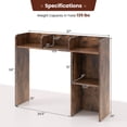 thumbnail image 3 of Costway Desk Bookshelf Desktop Storage Organizer Multiple Bookcases, Wood Composite Brown, 27 lbs, 3 of 10