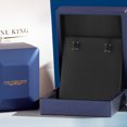 thumbnail image 5 of Gem Stone King 14K White Gold Black Onyx Stud Basket Setting Earrings | 1.94 Cttw | Gemstone December Birthstone | Octagon 7X5MM | Double Notch | Gold Earrings for Women Men, 5 of 6
