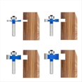 thumbnail image 2 of Juego de 4 Brocas para Enrutador, Vástago de 1/4 con 6 Rodamientos, Broca para Enrutador de Rebaje para Ranurado de Madera con Pinza para Enrutador de 1/2 A 1/4 Pulgadas, 2 of 5