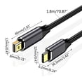 thumbnail image 5 of PatungKu 6FT Type-C(Thunderbolt 3) to DP Expand Cord 4K @60Hz USB C to Cable, 5 of 12