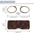 thumbnail image 2 of REAVEE 2 Pack Pinch Nose Clip on Reading Glasses Armless for Men Women, No Temple Slim Compact Readers Ultra Thin with Mini Portable Case, Black and Tortoise +2.0, 2 of 4