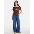 thumbnail image 2 of Winnie the Pooh Women's Off the Shoulder Skimmer Polka Dot Tee, Sizes XXS-XXL, 2 of 5