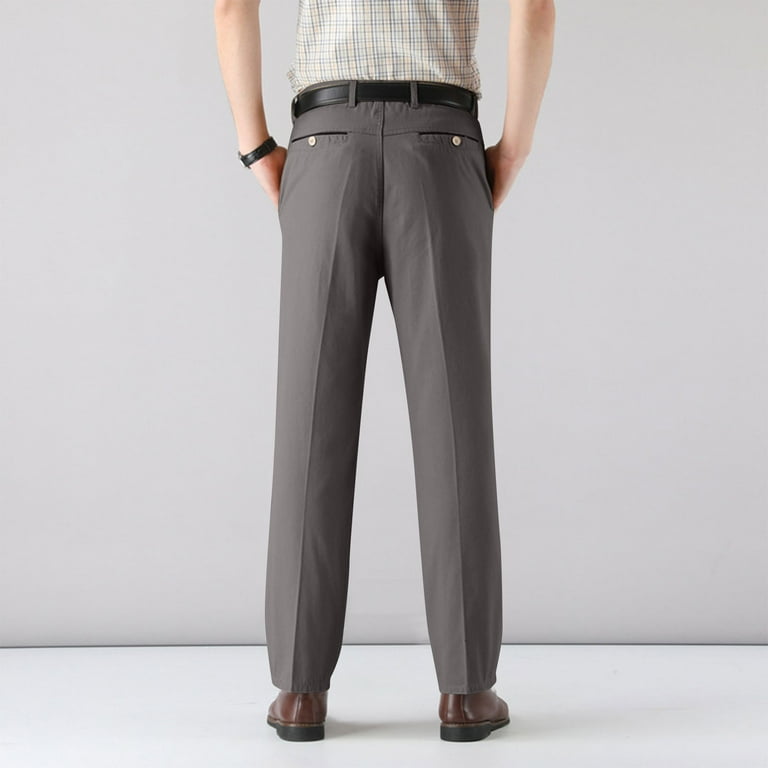 QingYiHua Dress Pants for Men Classic Fit Tapered Trousers QingYiHua Dress Pants for Men Classic Fit Tapered Trousers