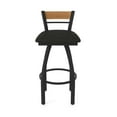 thumbnail image 5 of 881 Revelle 25" Swivel Counter Stool with Black Wrinkle Finish, Medium Back and Canter Espresso Seat, 5 of 5