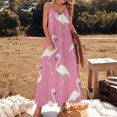 thumbnail image 2 of Flamingo Pattern Fine Art Sleeveless Dress Summer Dress Woman 2025, 2 of 7