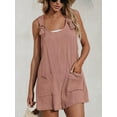 thumbnail image 3 of CUPSHE Women's Pinafore Romper Scoop Neck Sleeveless Overall Straight Leg Outfit with Front Patch Pockets Casual, 3 of 6
