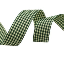 NAMZI 1.5" x 10 Yards Buffalo Check Plaid Gingham Ribbon, Great for Christmas Tree Decor, Wreath Bows, Farmhouse Festive Accents, Gift Wrapping, Floral Arrangement, Green B