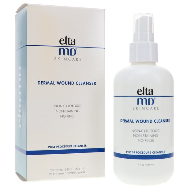 EltaMD Dermal Wound Cleanser for Post-Procedure Skin,  Dermatologist-Recommended, 8.0 oz 