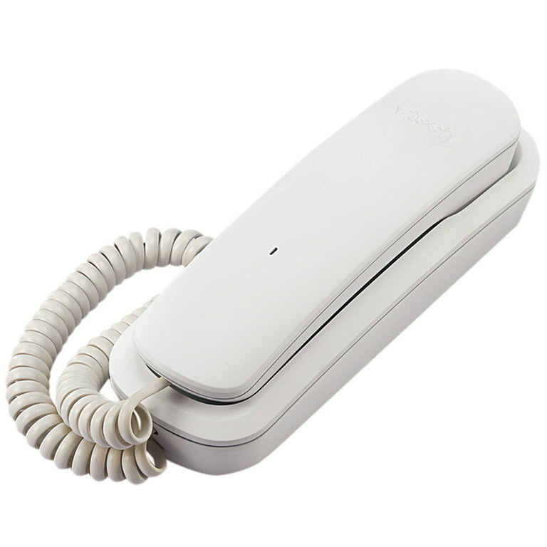 VTech CD1103WH Corded Phone with Redial Button, White - Walmart.com