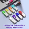 thumbnail image 7 of YUOY USB 2.0 Flash Drive Swivel USB-A & Type-C, 16GB Thumb Drive Wide Compatibility for Smartphones, Tablets, Laptops & More, 5  Pack Memory Stick, 7 of 7
