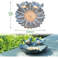 thumbnail image 4 of 8.26”Small Ceramic Bird Bath Bowl, Wild Bird Baths Birdfeeder With Birds Figurines Decorations For Outdoors Garden Yard Lawn(Blue), 4 of 6