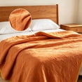 thumbnail image 6 of Phantoscope Diamond Quilted Throw Blanket for Couch Bed Sofa, Soft Solid Color Decorative Blanket, 50x60 Inches, Caramel, 6 of 6