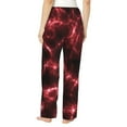 thumbnail image 3 of Disketp Red Line Print Women'S Comfy Pajama Pants Casual Drawstring Palazzo Lounge Wide Leg Pants, 3 of 9