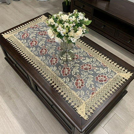 

Rectangle European Embroidered CoffeeTablecloth Western Tea Table Cloth