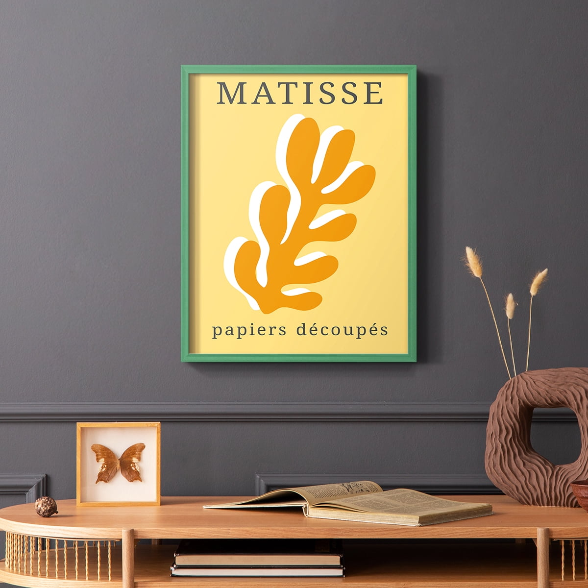 Matisse CCCLIX in Green Solid Wood 22 x 28 Framed Print