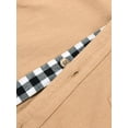 thumbnail image 6 of DYMADE Men Plus Size Solid Color Plaid Stitched Cotton Linen Shirt, 6 of 6