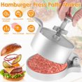thumbnail image 6 of Wekvgz Burger Press Adjustable Hamburger Patty Maker Non-Stick Hamburger Press Heavy-Duty Burger Press Aluminum Alloy Patty Maker Makes Patties from 1/4 lb to 3/4 lb for Burgers 12.5x18cm, 6 of 11