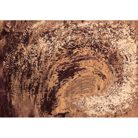 Ahgly Company Indoor Rectangle Oriental Orange Industrial Area Rugs, 4' x 6'