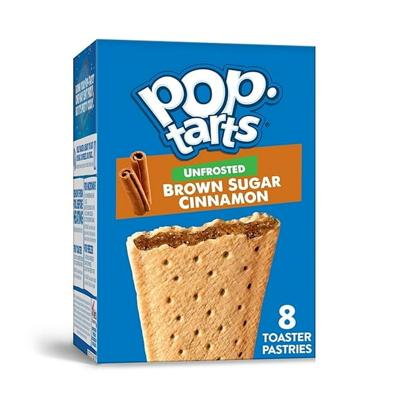 Pop-Tarts Toaster Pastries, Breakfast Foods, Kids Snacks, Unfrosted Brown Sugar Cinnamon, 13.5oz Box (8 Pop-Tarts) ( Pack of 2 )