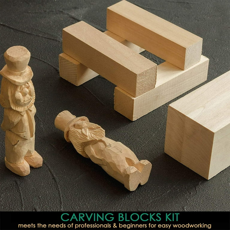 Fyeme 10Pcs Basswood Carving Block Natural Soft Wood Carving Block Portable  Unfinished Wood Block Carving Whittling Art Supplies for Beginner Expert  DIY Wood Craft 