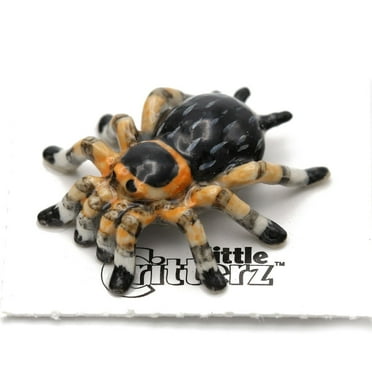 Little Critterz Tarantula "Silk" Hand-painted - Home Decor Reptile Birthday Gift Decorative Figurine - Miniature Porcelain Figurine