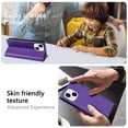 thumbnail image 4 of Dteck for iPhone 12/12 Pro Wallet Case, PU Leather with Card Holder Kickstand Magnetic Flip Shockproof Case 6.1 Inch,Purple, 4 of 6
