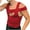 Red, variant on Mens Tank Top Beach Fashion Hollow Out T ShirtsOff-the-shoulder Bottoming Shirt Vest