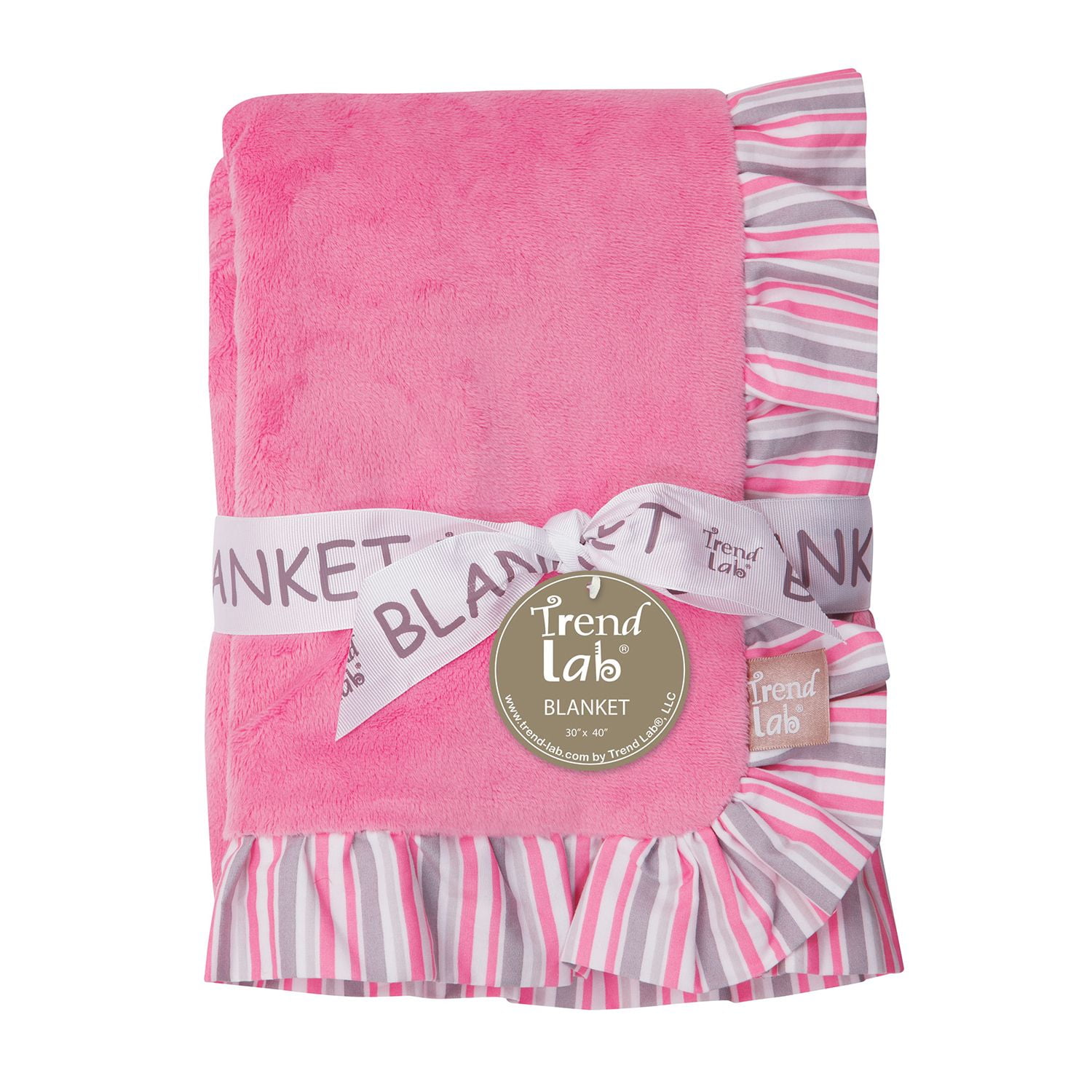 Trend Lab Pink Plush Baby Blanket 