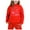 F01-Red, variant on FYDUU Girls 2 Piece Outfits Tracksuit Solid Color Hoodie Pullover Sweatshirt And Jogger Sweatpants Set Kids Athletic Sweatsuit Sets Fall Winter Clothes Trendy Winter Clothes