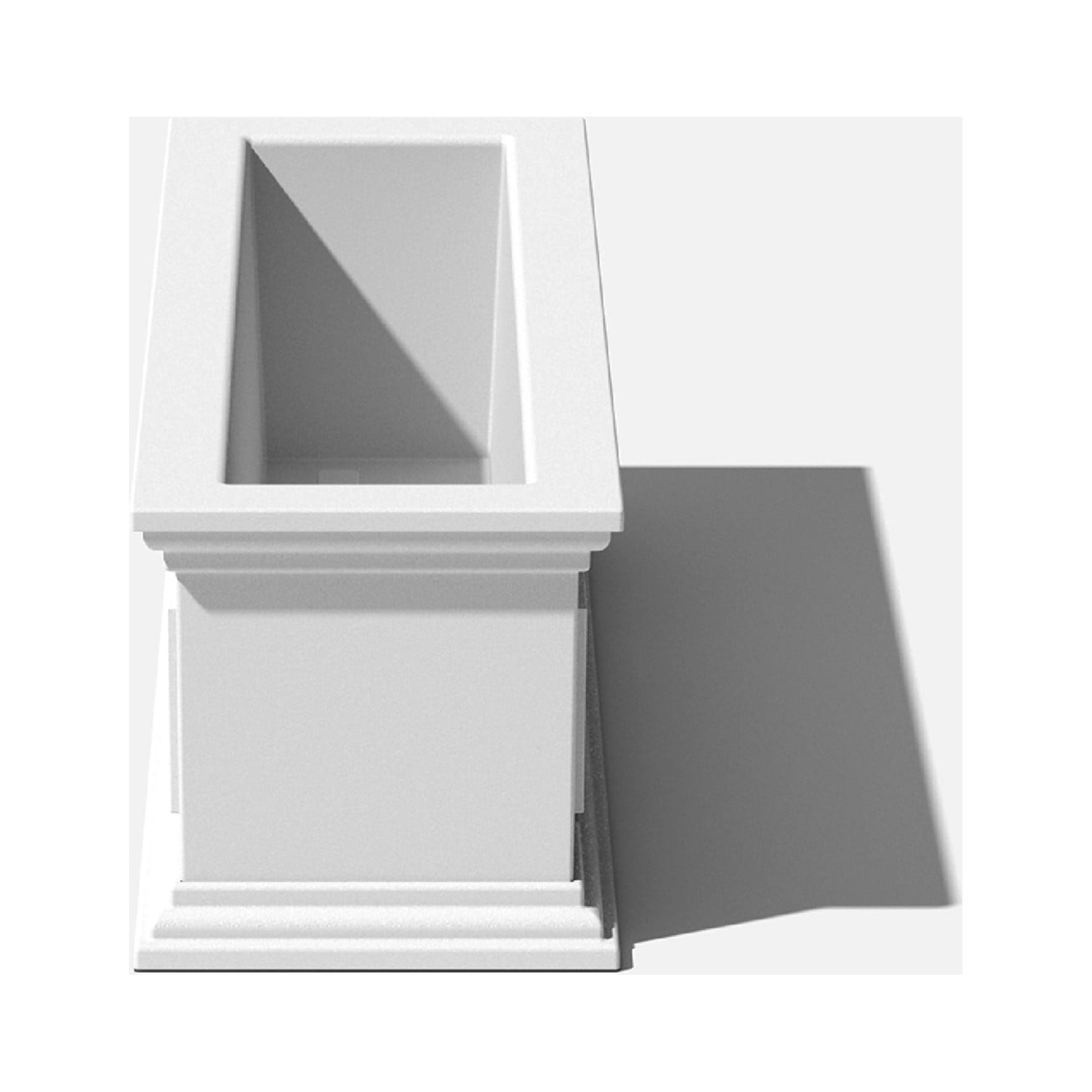 Veradek Brixton Window Box 36" Plastic Planter 2-Pack White
