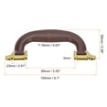 thumbnail image 2 of Unique Bargains 155mm Luggage Handles Pull Handle Suitcase Case Replacement Handles, Wine Red, 2 of 4