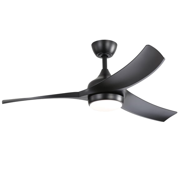 Sofucor 52 Inch Ceiling Fans with Lights Remote Control, Low Profile White Ceiling Fan with Light 6-Speed 3 CCT Dimmable 3-Timer 3 Blade