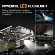 Blackview 2.01 Military Smart Watch for Men,with Calling,Flashlight,Compass,100+ Sports Modes,Large 900 mAh Battery,fits for Android iPhone,Green