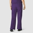 thumbnail image 2 of Wink Origins Romeo - Women's Flare Leg Cargo Scrub Pant, Eggplant, XXS Petite, 2 of 5