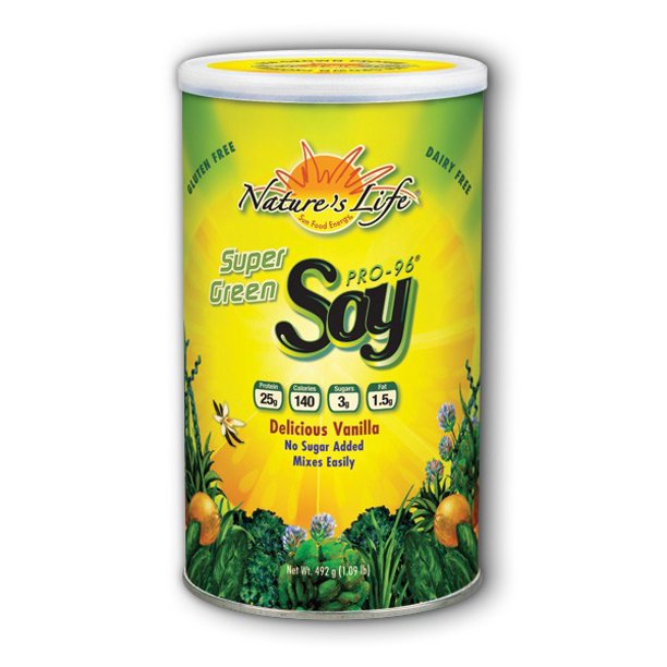 nature's life soy, super green, delicious vanilla bean, 1.09 pound