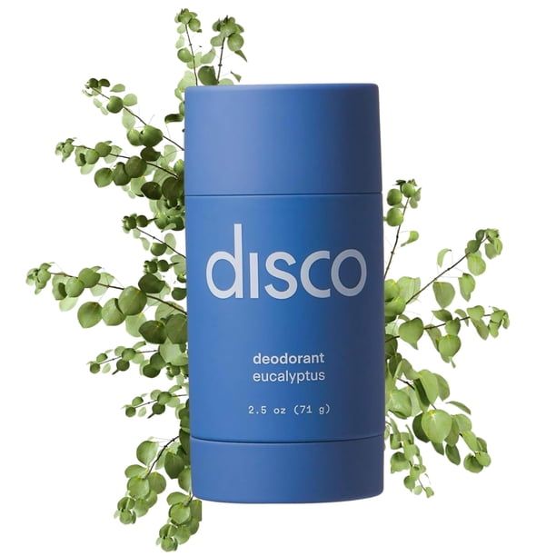 Desodorante Disco Natural - Aceite de eucalipto y árbol de té | Frescura extra fuerte para hombres Sin aluminio Sin aceite de árbol de té de aloe y eucalipto | Libre de parabenos y sulfatos: vegano fa