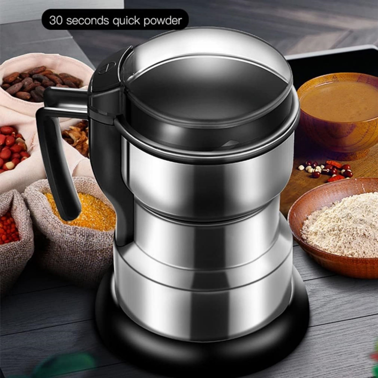 Multifunctional Machine 150W 300g Capacity Grain Coffee & Grinder Stainless Open Cover Stop Design 30s Speedy Grinding For Herbs Dry Mate,Food Blender