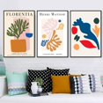 thumbnail image 3 of IDEA4WALL Framed Canvas Print Wall Art Set of 3 Colorful Abstract Floral by Henri Matisse Fine Art Famous Paintings Wall Decor Botanical Illustration Prints Minimal Bohemian Artwork - Black 24"x36"x3, 3 of 5