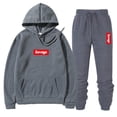 thumbnail image 4 of Chándal para hombre, ropa deportiva para correr, sudaderas informales, pantalones deportivos, ropa de calle, jersey con estampado de letras, sudaderas con capucha de forro polar, traje deportivo, 4 of 5