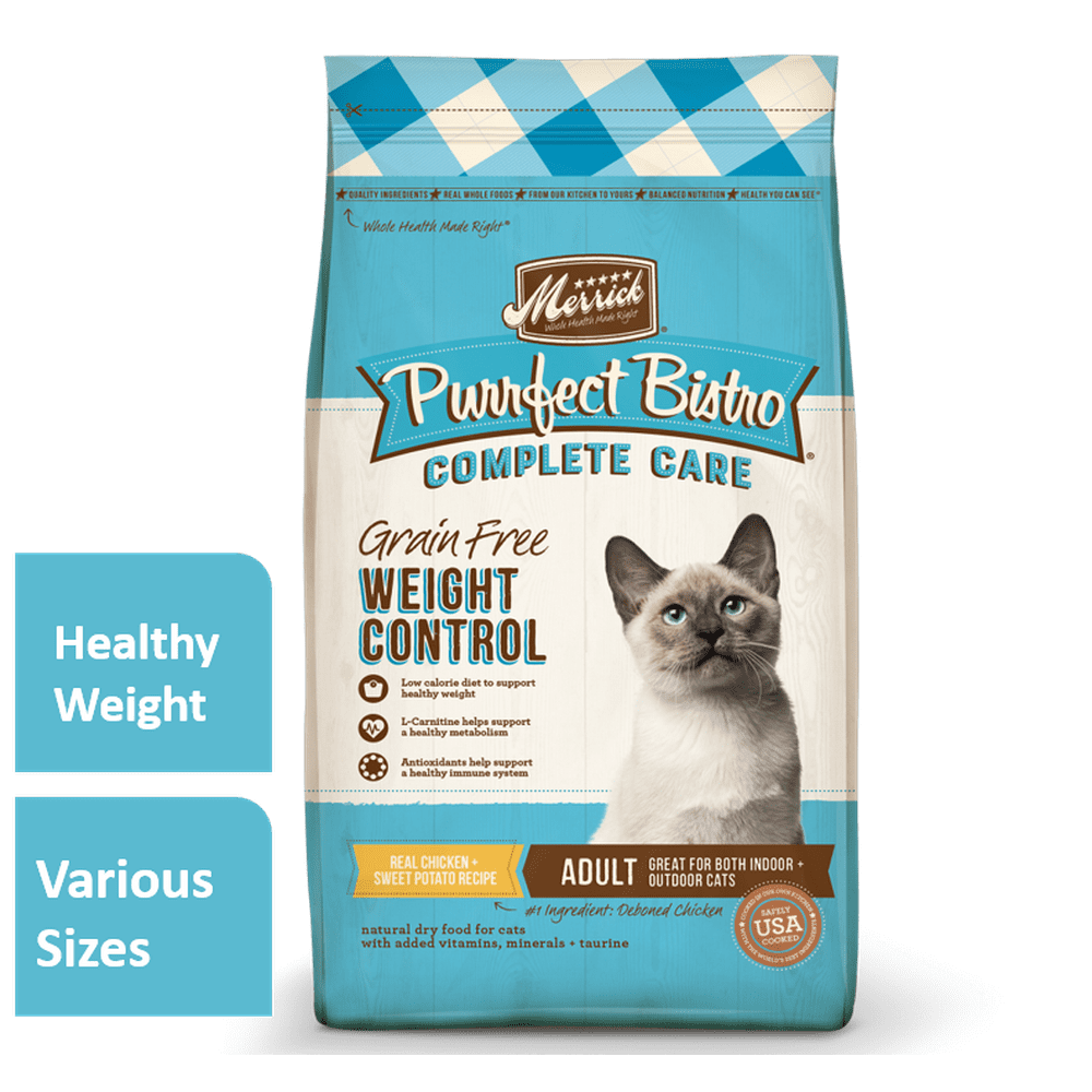 Merrick Purrfect Bistro GrainFree Healthy Weight Recipe Dry Cat Food